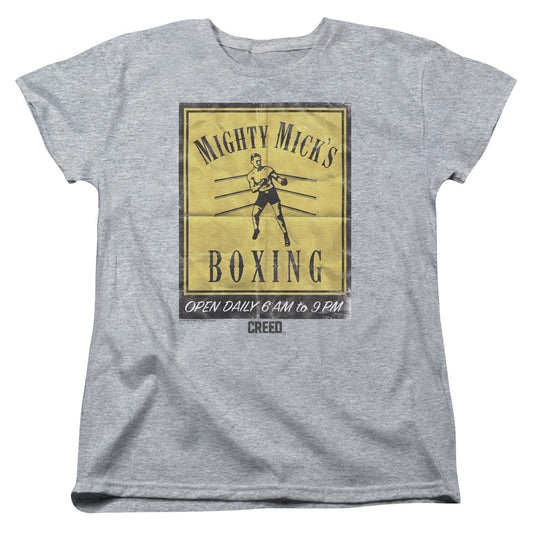 Creed Micks Poster Womens T Shirt Athletic Heather Officially Licensed