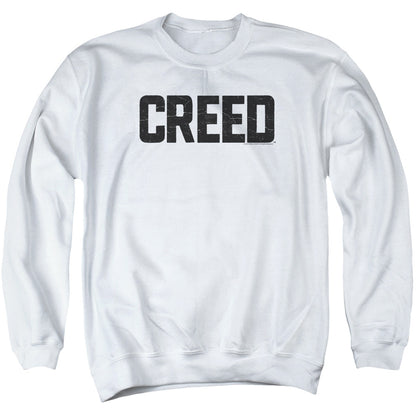 Creed Cracked Logo Mens Crewneck Sweatshirt White Officially Licensed