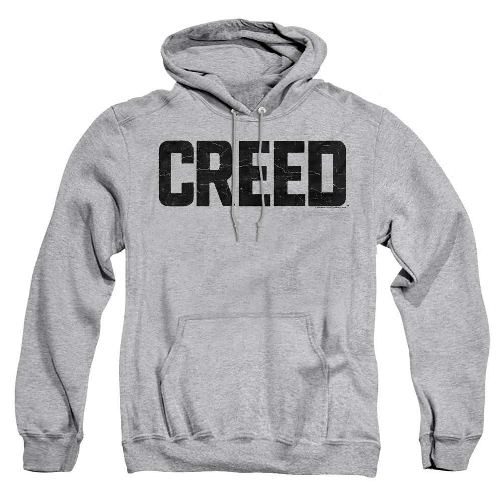 Creed Cracked Logo Mens Hoodie Athletic Heather Officially Licensed