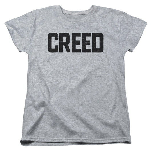 Creed Cracked Logo Womens T Shirt Athletic Heather Officially Licensed