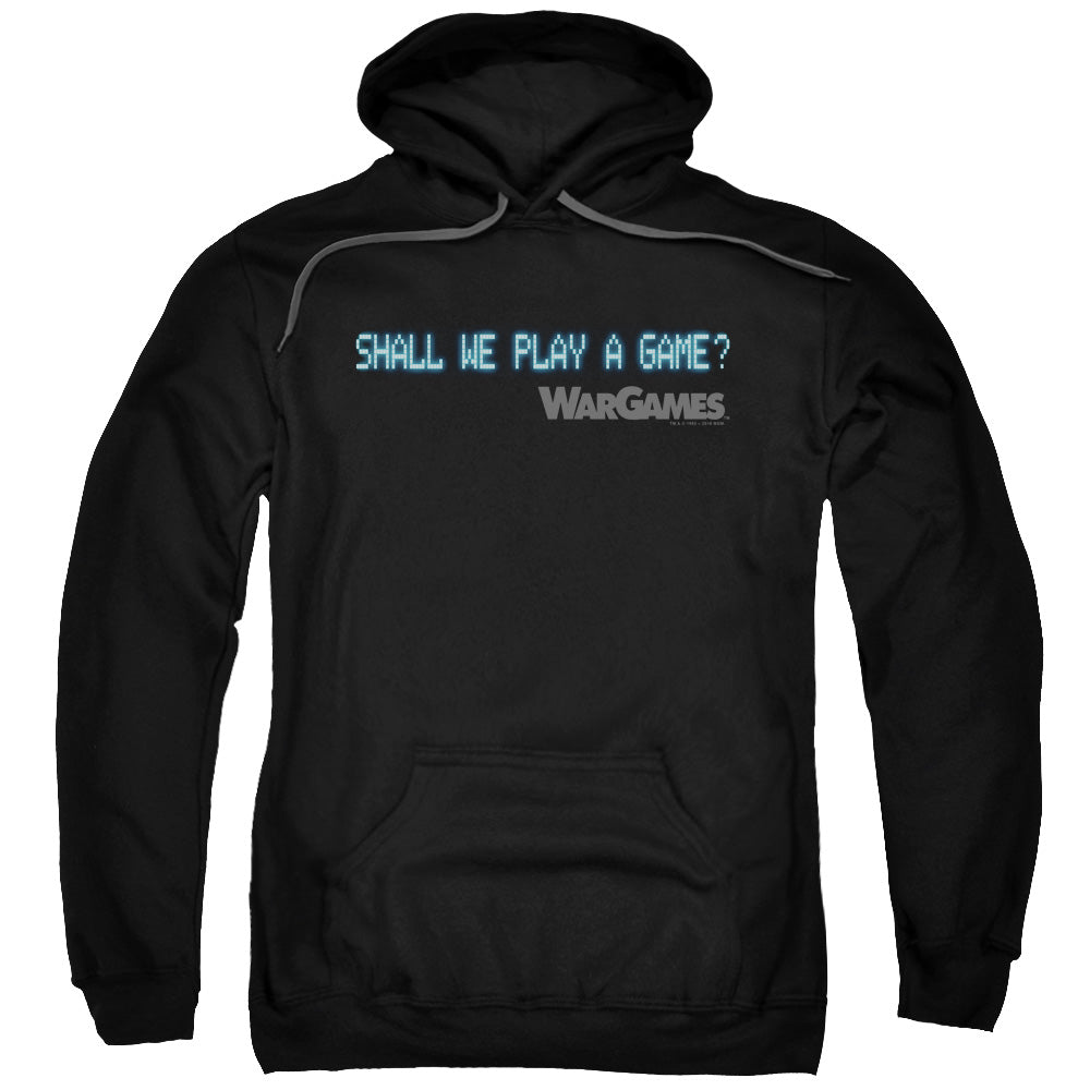 Wargames Shall We Mens Hoodie Black Officially Licensed