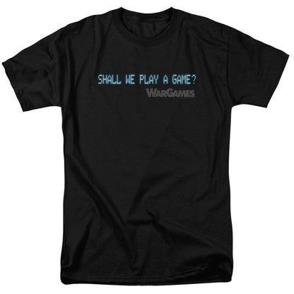 Wargames Shall We Mens T Shirt Black Officially Licensed