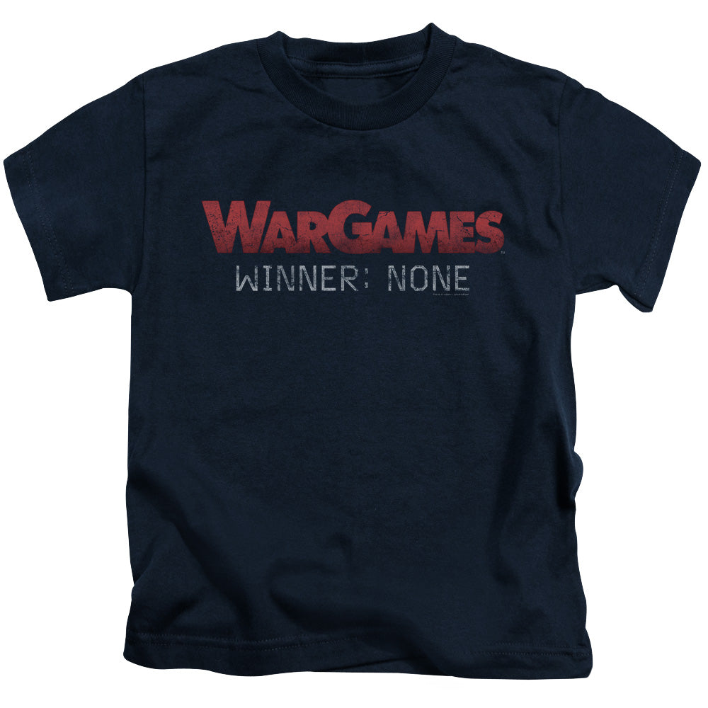 WarGames No Winners Juvenile Kids Youth T Shirt Navy Blue Officially Licensed