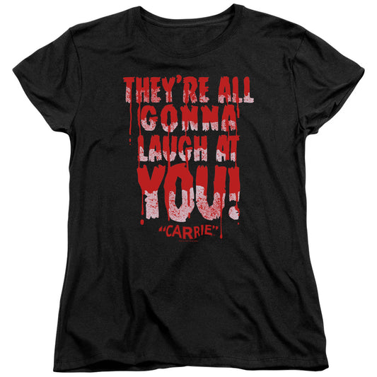 Carrie Laugh At You Womens T Shirt Black Officially Licensed