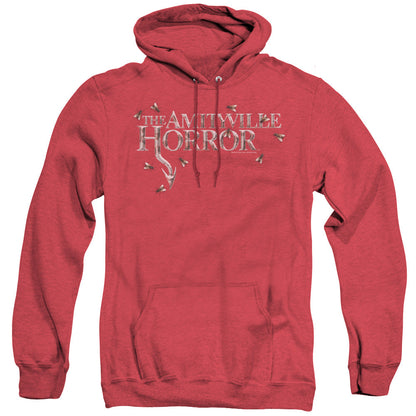 Amityville Horror Flies Heather Mens Hoodie Red Officially Licensed