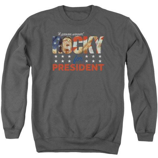 Rocky A Proven Winner Mens Crewneck Sweatshirt Charcoal Officially Licensed