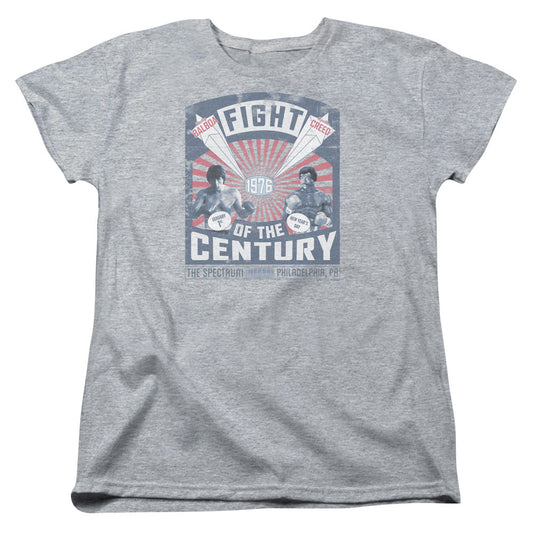 Rocky Balboa Creed Fight Poster Womens T Shirt Athletic Heather Officially Licensed