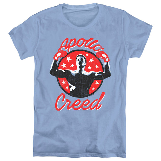 Rocky Apollo Star Womens T Shirt Carolina Blue Officially Licensed