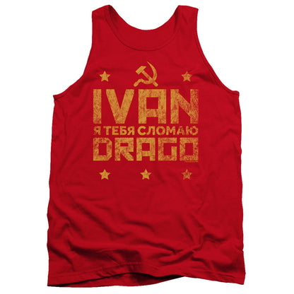 Rocky Iv Drago Break Mens Tank Top Shirt Red Officially Licensed