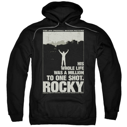 Rocky Silhouette Mens Hoodie Black Officially Licensed