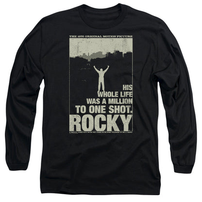 Rocky Silhouette Mens Long Sleeve Shirt Black Officially Licensed Officially Licensed