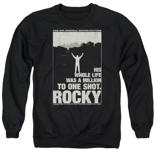 Rocky Silhouette Mens Crewneck Sweatshirt Black Officially Licensed