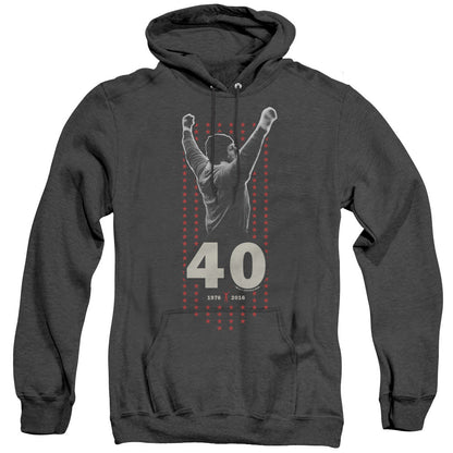 Rocky Stars Heather Mens Hoodie Black Officially Licensed
