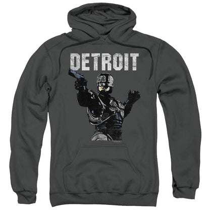 Robocop Detroit Mens Hoodie Charcoal Officially Licensed