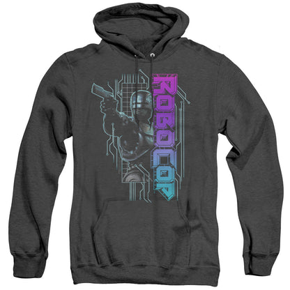 Robocop Robo Neon Heather Mens Hoodie Black Officially Licensed