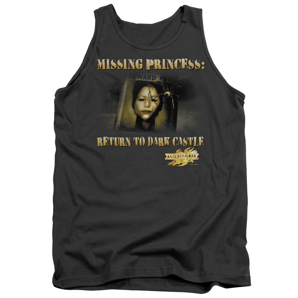 Mirrormask Missing Princess Mens Tank Top Shirt Charcoal Officially Licensed