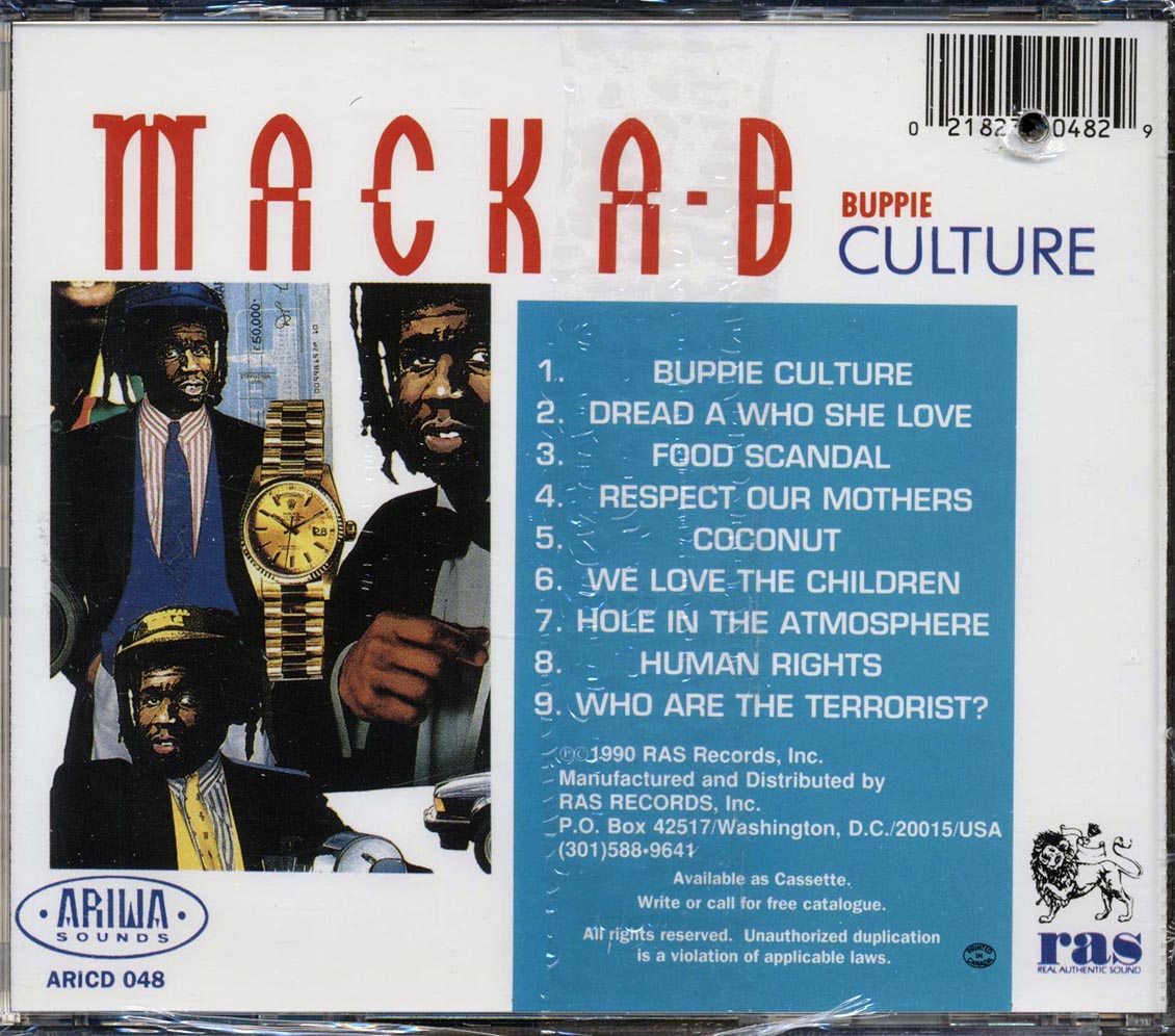 Macka B - Buppie Culture [1989 New CD]