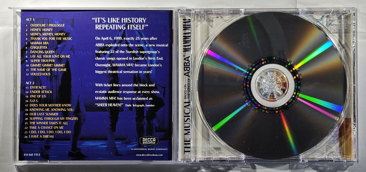 Mamma Mia! - The Musical Based On The Songs Of ABBA (A Decca Broadway Original Cast Album) [2000 Used CD]