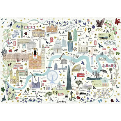 Map of London 1000 Piece Jigsaw Puzzle Gibsons