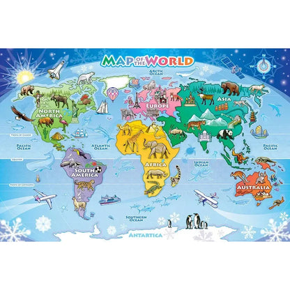 Map of the World 35 Piece Floor Jigsaw Puzzle Cobble Hill