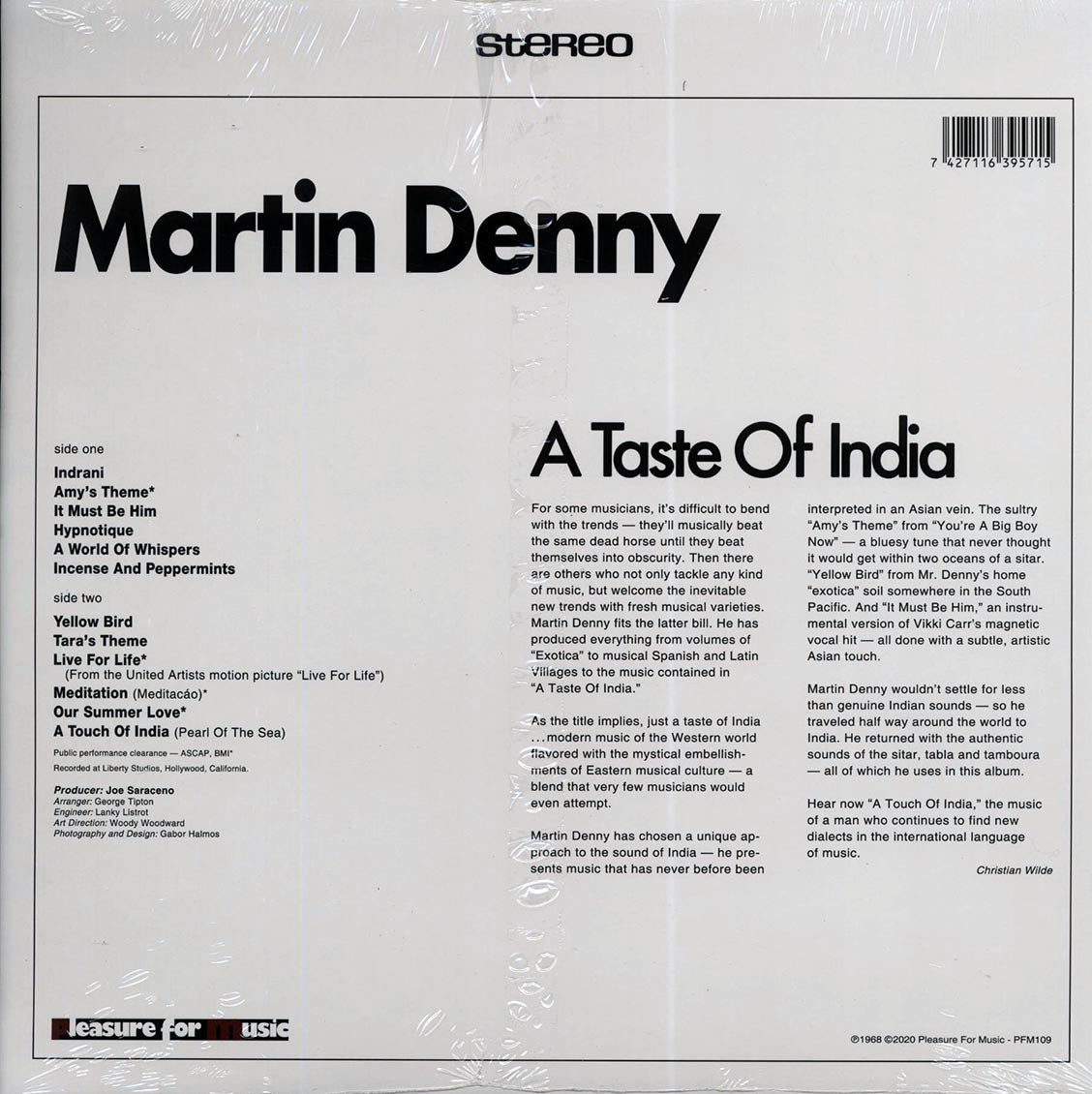 Martin Denny - A Taste of India [2020 Reissue] [New Vinyl Record LP]