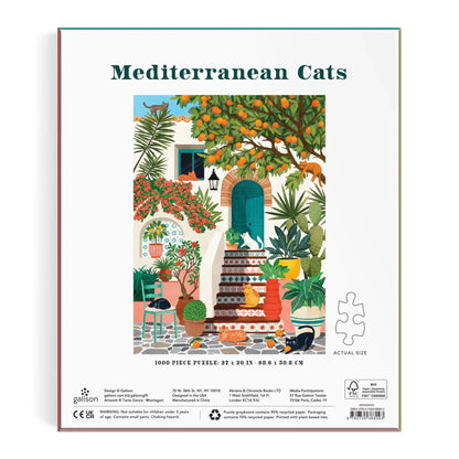 Mediterranean Cats 1000 Piece Jigsaw Puzzle Galison