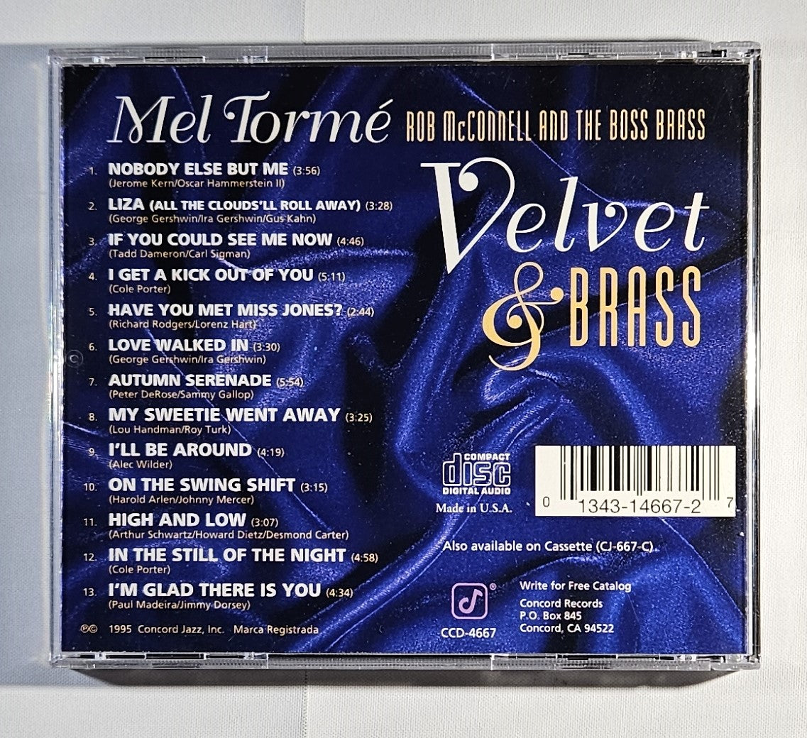 Mel Tormé, Rob McConnell and The Boss Brass - Velvet & Brass [1995 Used CD]