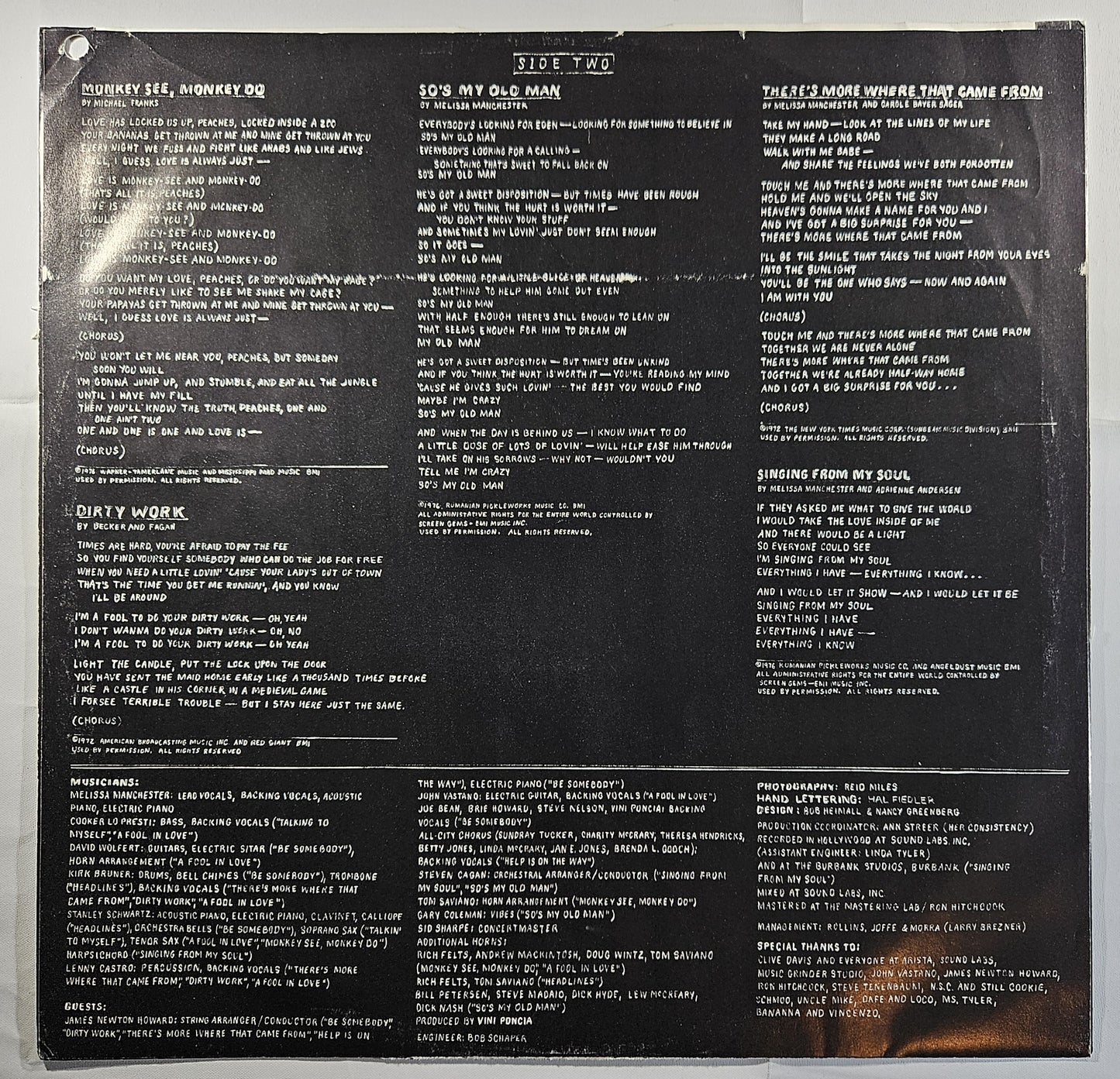 Melissa Manchester - Help Is on the Way [1976 Promo] [Used Vinyl Record LP]