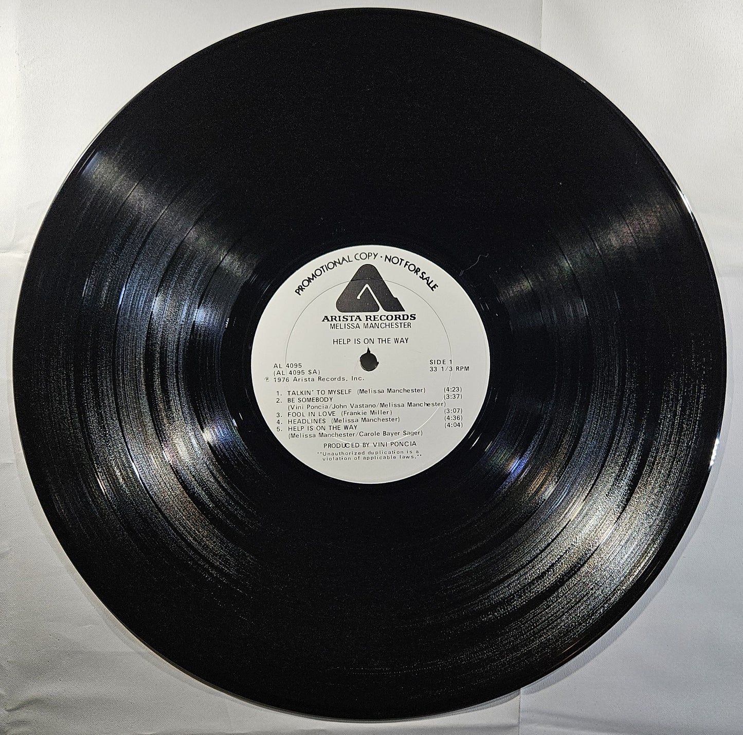 Melissa Manchester - Help Is on the Way [1976 Promo] [Used Vinyl Record LP]