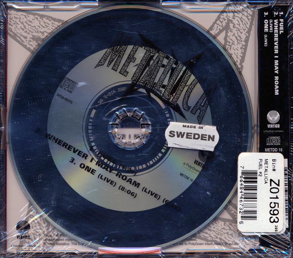 Metallica - Fuel [1998 New CD Single]