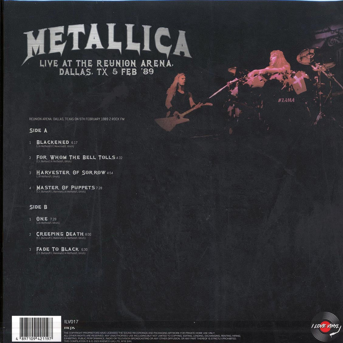 Metallica - Live at The Union Arena, Dallas, TX 5 Feb '89 [2023 Unofficial] [New Vinyl Record LP]