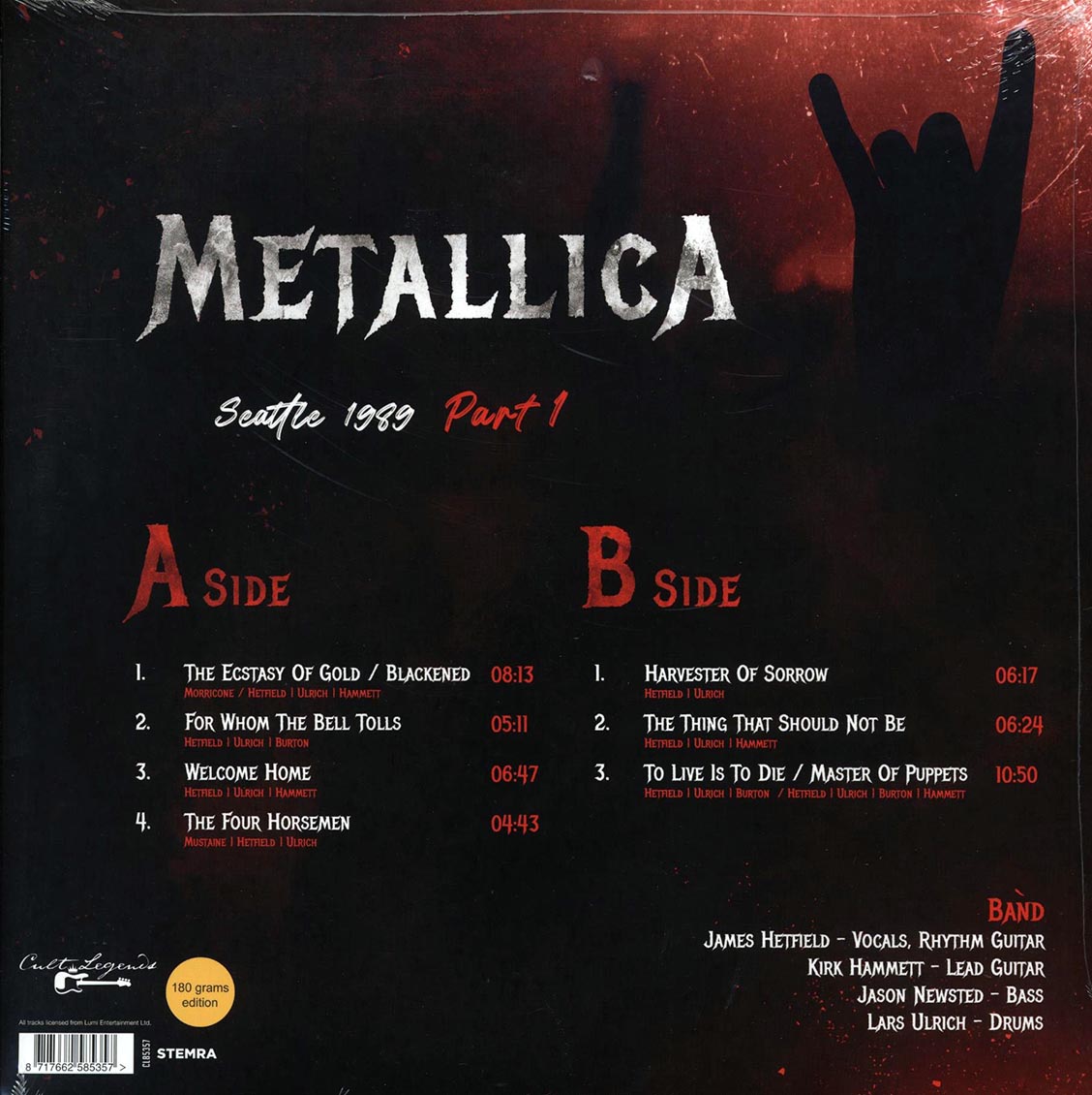 Metallica - Seattle 1989 Part 1 [2022 Unofficial 180G] [New Vinyl Record LP]