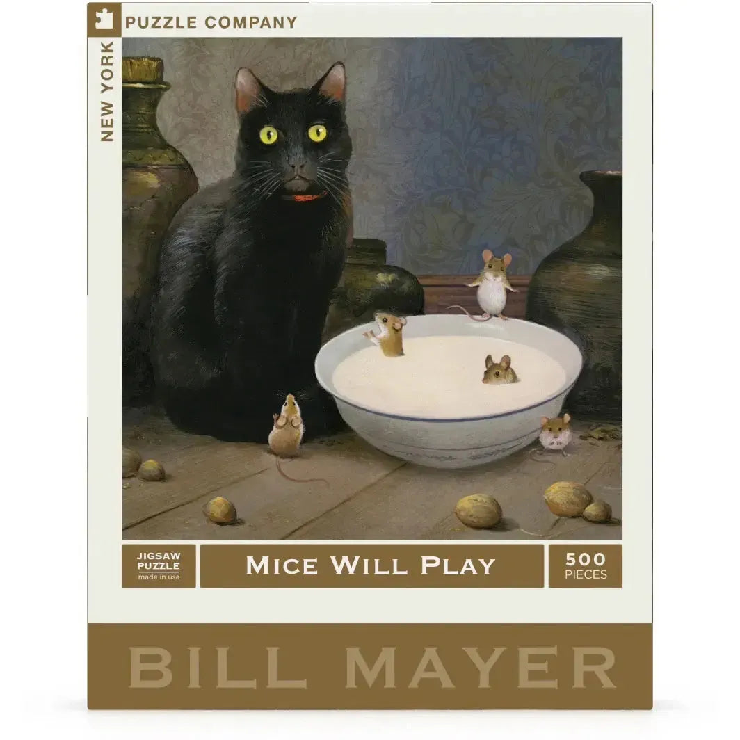 Mice will Play by Bill Mayer 500 Piece Jigsaw Puzzle NYPC
