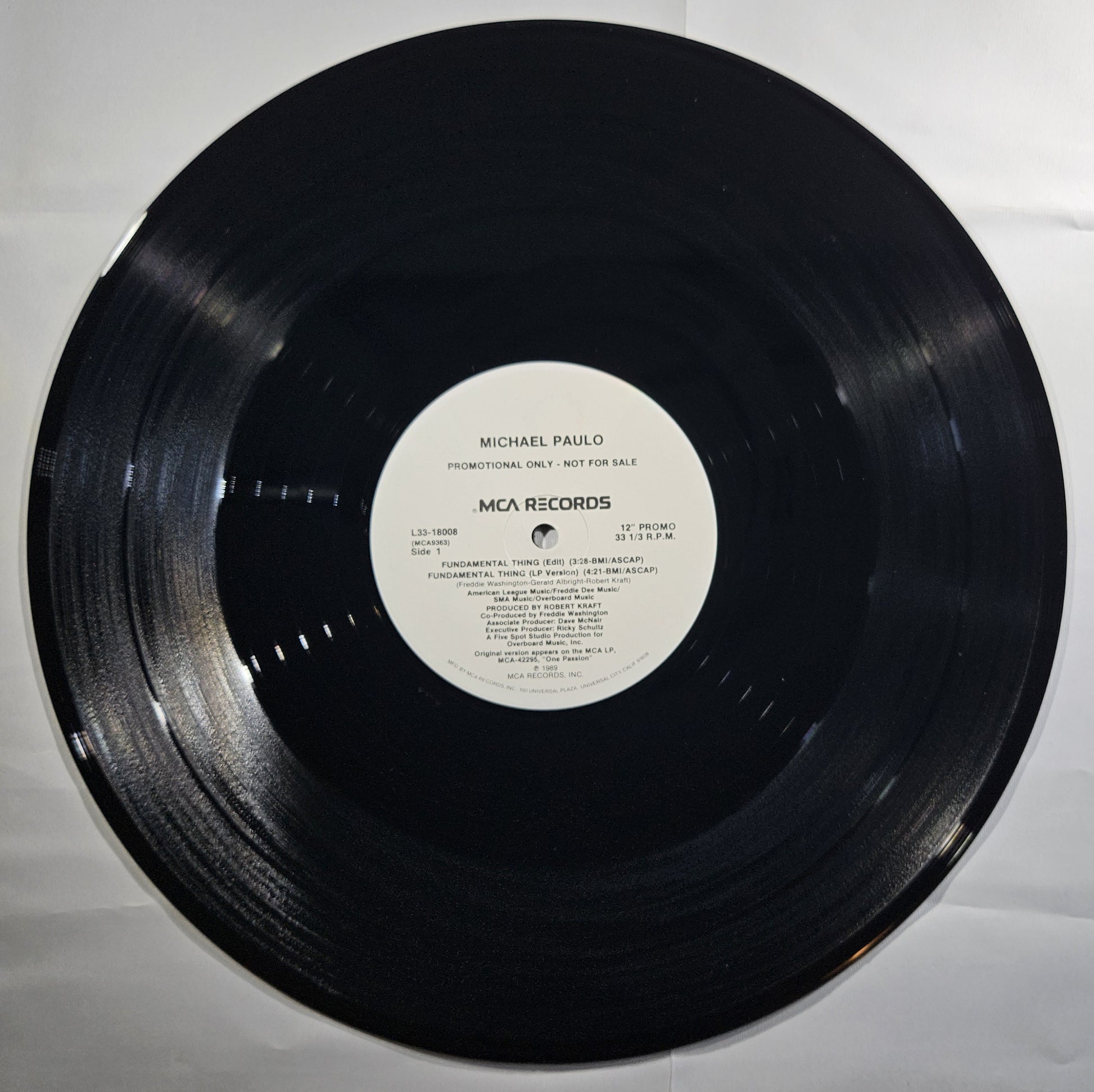 Michael Paulo - Fundamental Thing [1989 Promo] [Used Vinyl Record 12" Single]