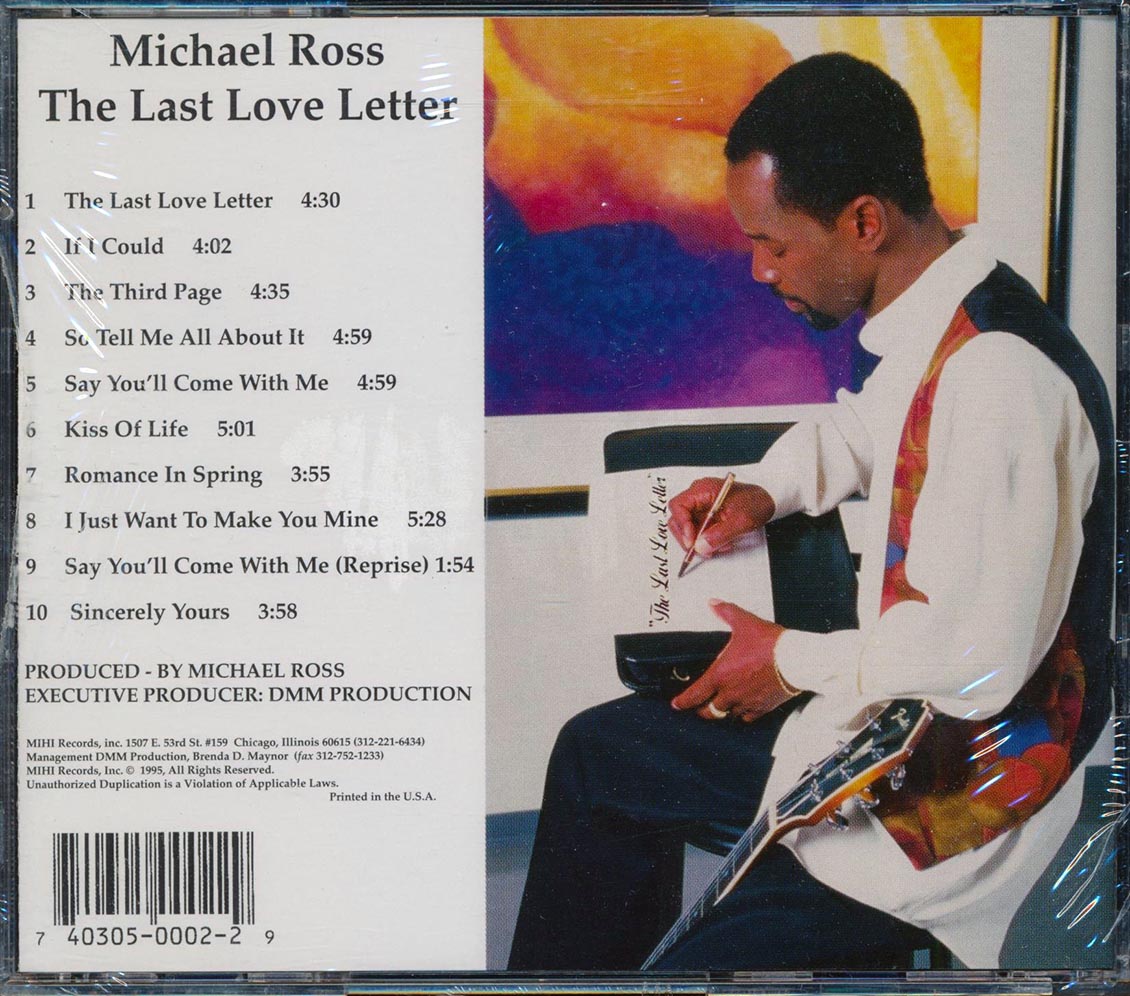 Michael Ross - The Last Love Letter [1995 New CD]