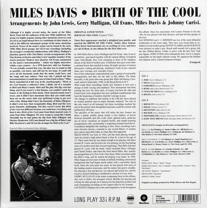 Miles Davis - Birth of the Cool [2014 Compilation Reissue Remastered Limited 180G] [New Vinyl Record LP]