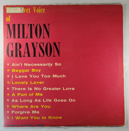 Milton Grayson - The Velvet Voice of Milton Grayson [1961 Used Vinyl Record LP]