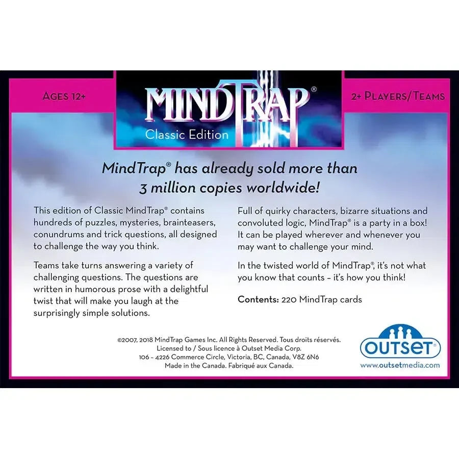 MindTrap: Classic Edition Card Game Outset