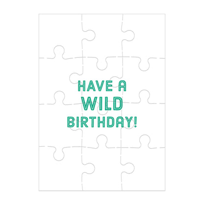 Monkey Cake Birthday Greeting Card 12 Piece Jigsaw Puzzle Mudpuppy