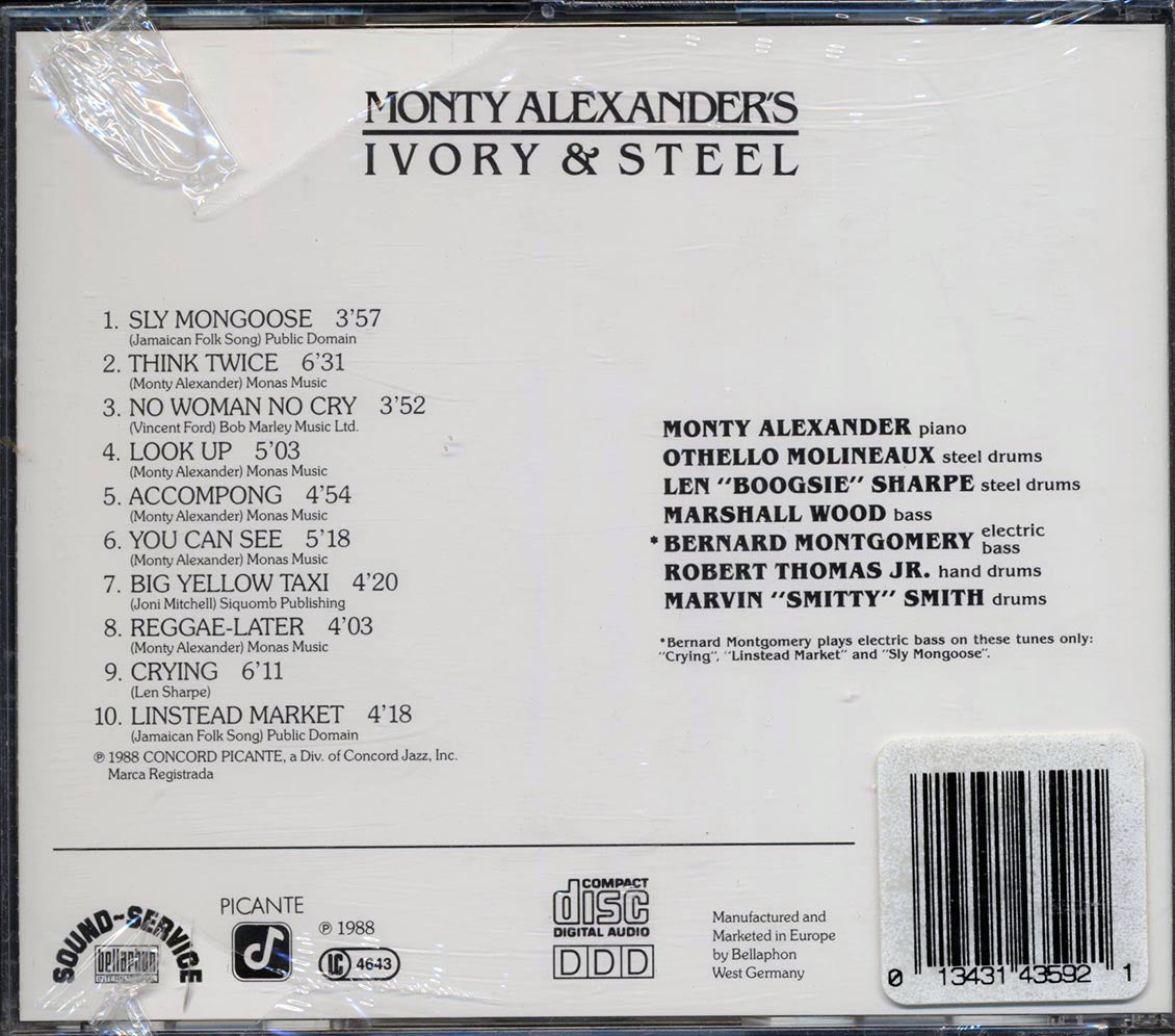 Monty Alexander's Ivory & Steel - Jamboree [1988 New CD]