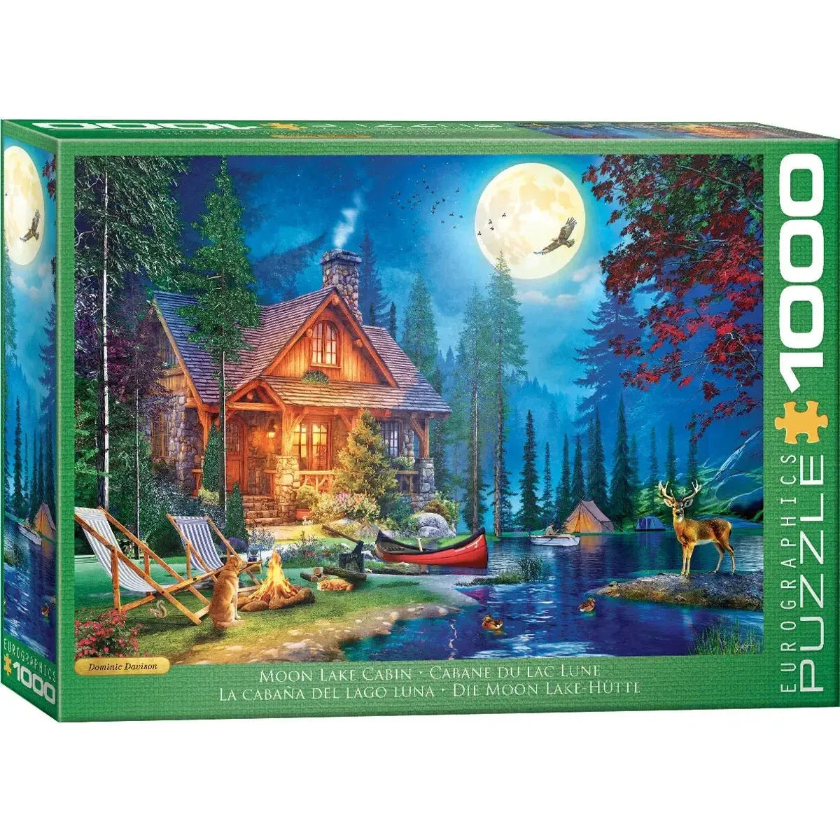 Moon Lake Cabin 1000 Piece Jigsaw Puzzle Eurographics