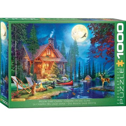 Moon Lake Cabin 1000 Piece Jigsaw Puzzle Eurographics