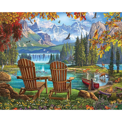 Mountain Paradise 1000 Piece Jigsaw Puzzle White Mountain