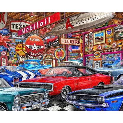 Muscle Car Museum 1000 Piece Jigsaw Puzzle Springbok
