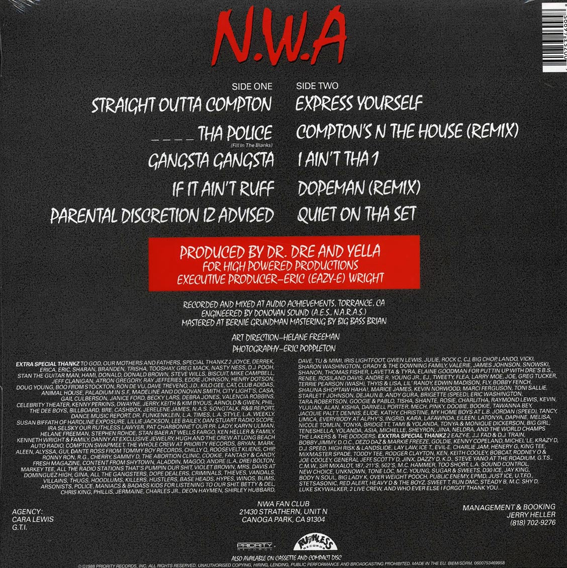 N.W.A - Straight Outta Compton [2020 Reissue 180G] [New Vinyl Record LP]