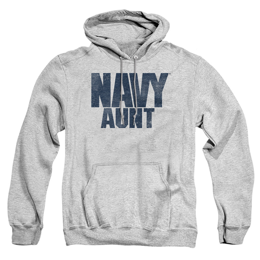 Navy Aunt Mens Hoodie Athletic Heather Officially Licensed