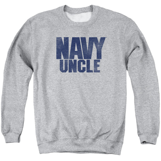 Navy Uncle Mens Crewneck Sweatshirt Athletic Heather Officially Licensed