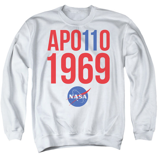 Nasa 1969 Mens Crewneck Sweatshirt White Officially Licensed