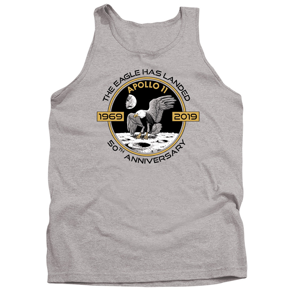 Nasa Apollo Circle 50Th Mens Tank Top Shirt Athletic Heather Officially Licensed