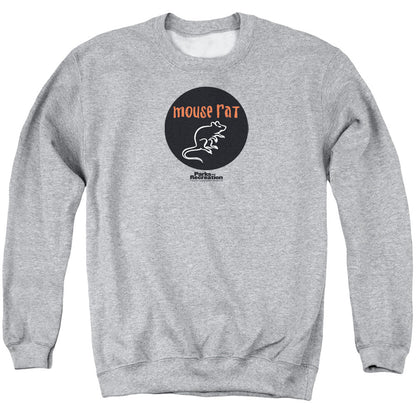 Parks & Rec Mouse Rat Circle Mens Crewneck Sweatshirt Athletic Heather